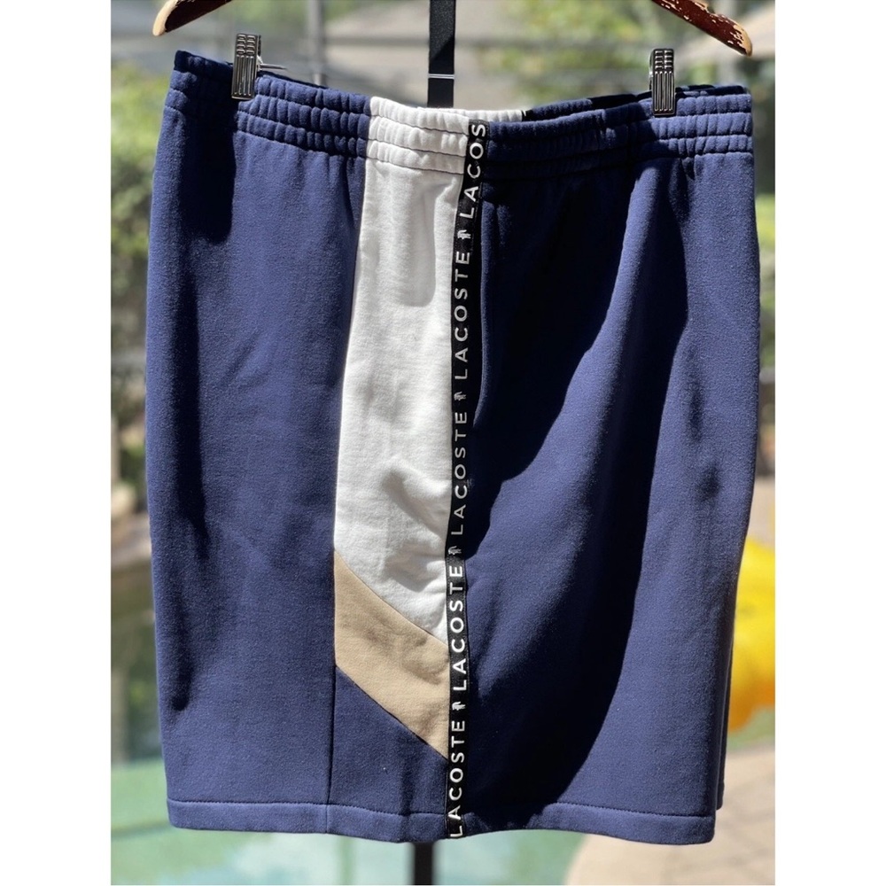 LACOSTE MENS SPORT FLEECE‎ SHORTS (5XLB) 28”waist 9”inseam GH0322 BLUE